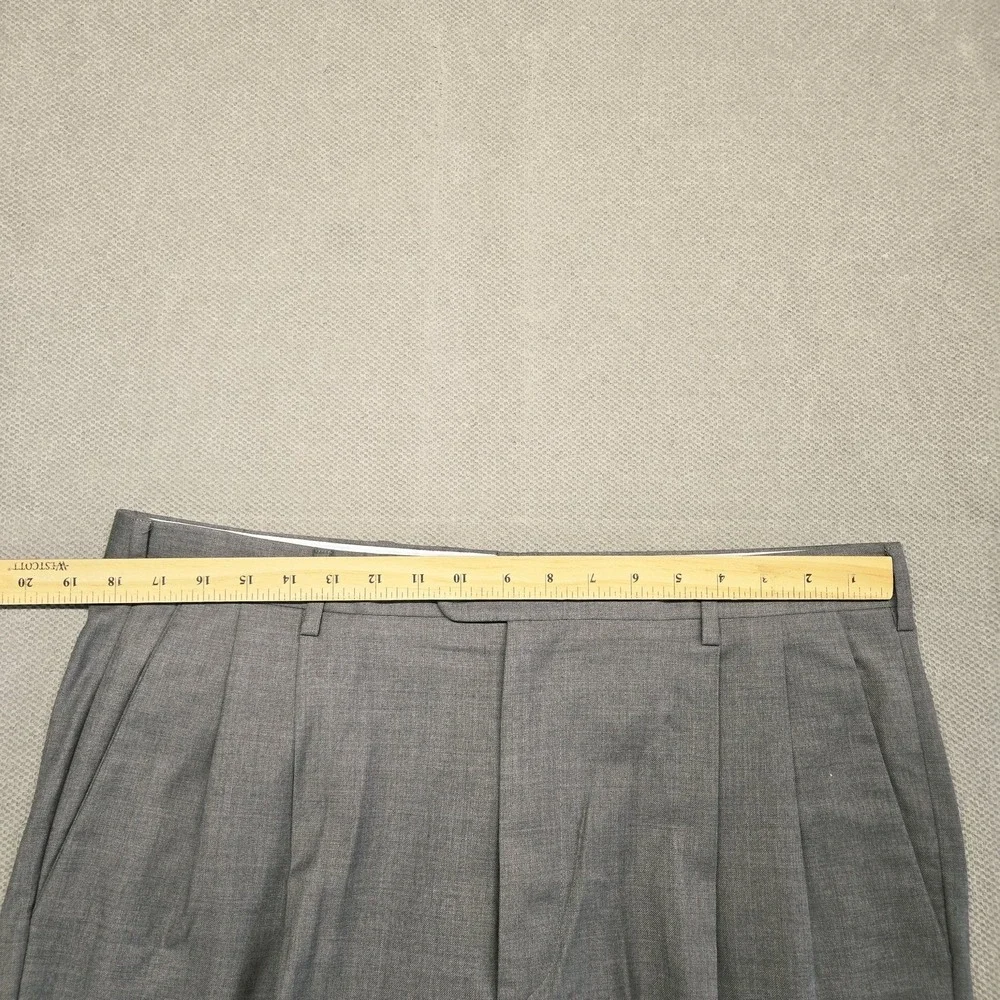 Zanella‎ Suit Pants Mens 36 Gray Bennett Acetate Cupro Tapered Made Italy